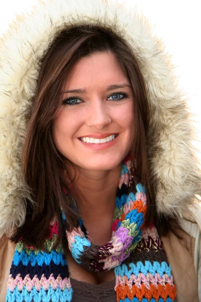Kobieta z płaszcz zimowy — Zdjęcie stockowe