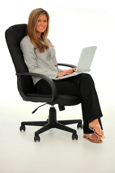 Businesswoman On White Background — Stock Photo, Image