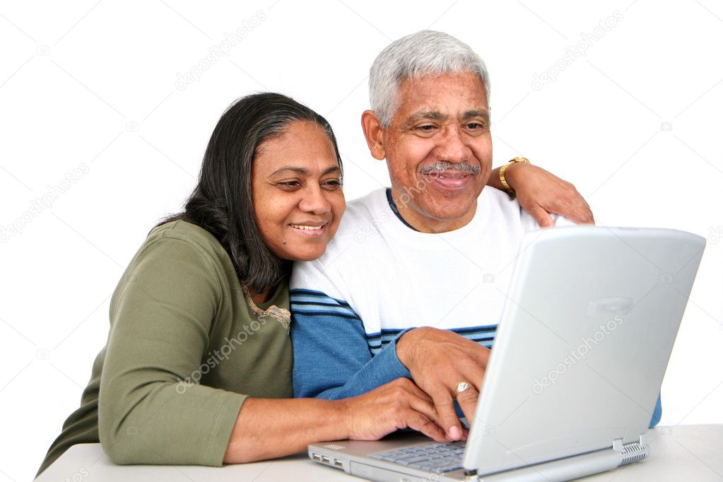 Seniors On Computer