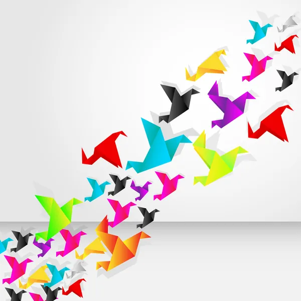 Летающая птица Оригами — стоковый вектор