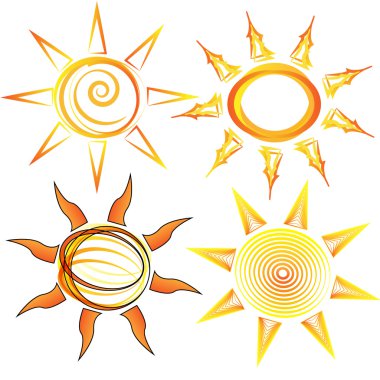 Sun collection clipart