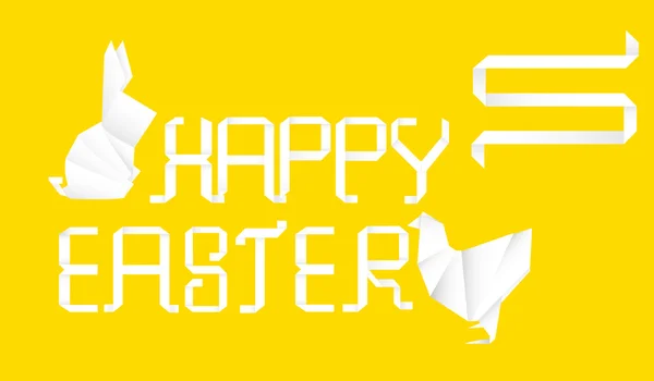 Šťastné Velikonoce origami — Stockový vektor