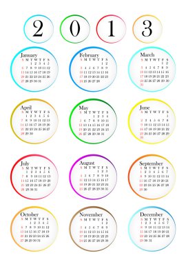 Calendar 2013 clipart