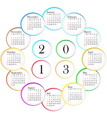 Calendar 2013 clipart