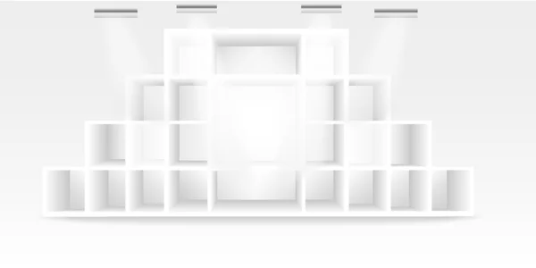 3D-boekenplank — Stockvector