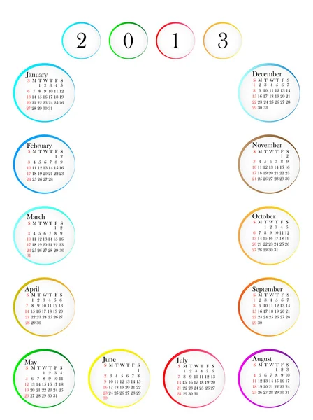 カレンダー 2013 年 — ストックベクタ