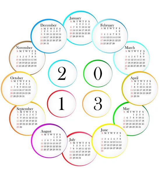 Kalendarz 2013 — Wektor stockowy