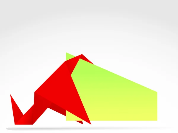 Banner de origami — Vector de stock