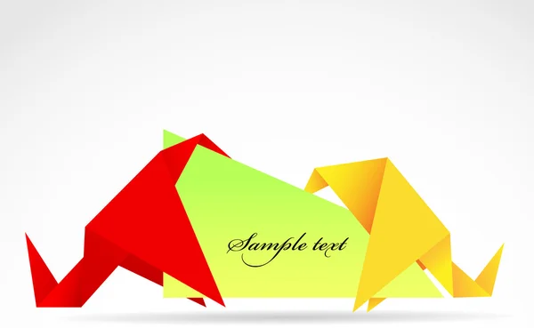 Origami Banner — Stock Vector