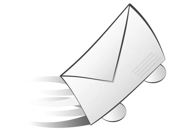 Icono de vector de correo electrónico en blanco y negro Ilustraciones de stock libres de derechos