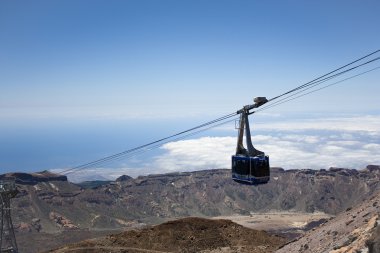 Cable car going up to the Teide peak, Tenerife, Canary Islands clipart
