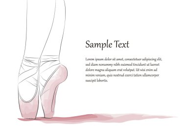 Dancer's feet en pointe clipart