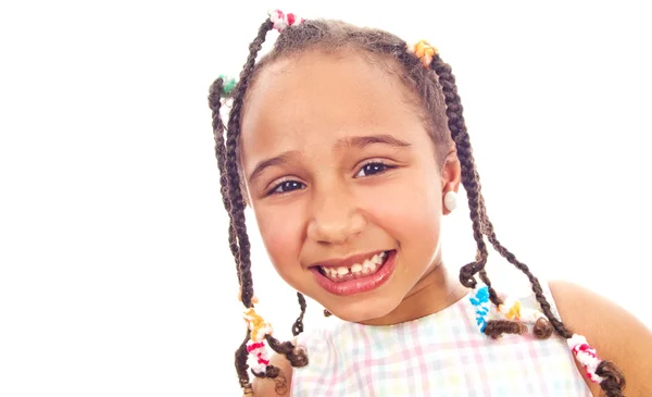 Πορτρέτο ενός ευτυχισμένου μικρού κοριτσιού — Φωτογραφία Αρχείου