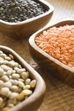 Selection of lentils clipart