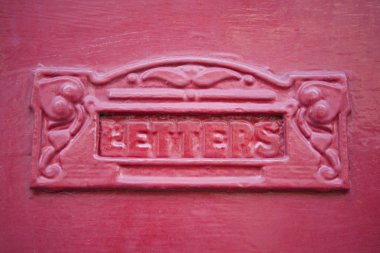 Close Up Of Red Letterbox clipart