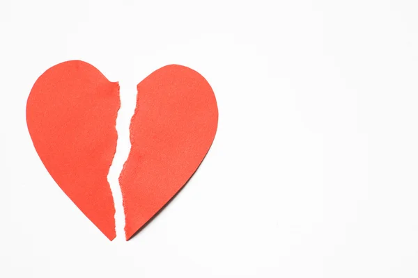 stock image Paper Heart Torn In Half