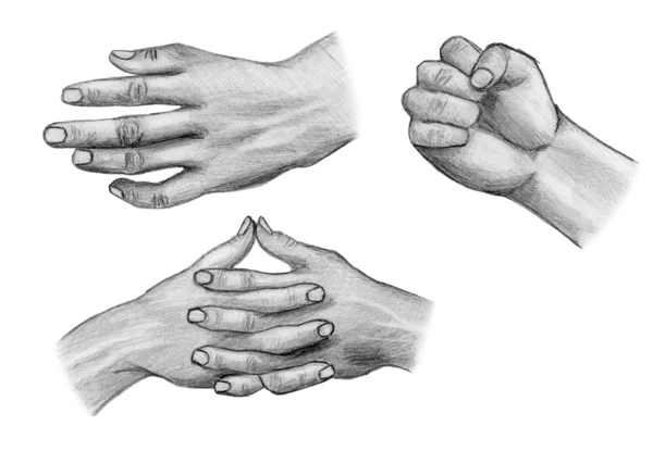 Sketch of hands — Stock Photo, Image