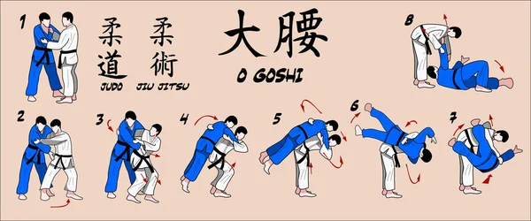 Judo Technique — Stock Vector