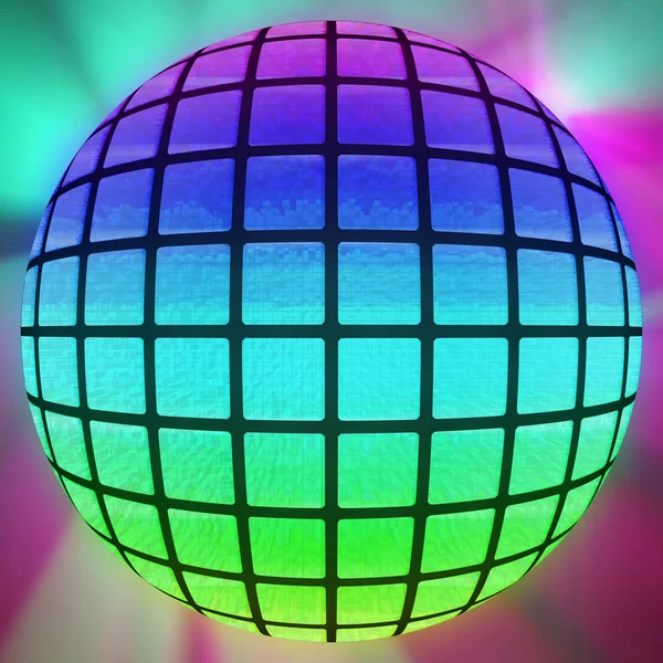 Colorful lighted ball — Zdjęcie stockowe