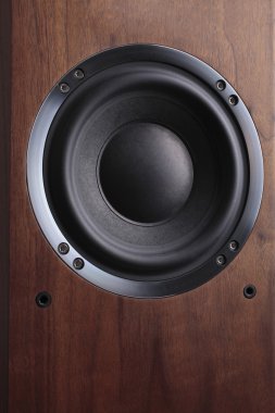 A photo of wooden-coloured speaker clipart