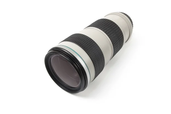 Telephoto lens over white — Stock Photo, Image