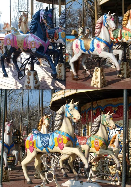stock image Horses of the carousel