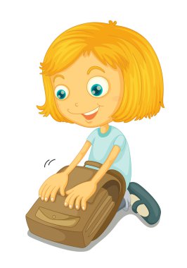 Packing bag clipart