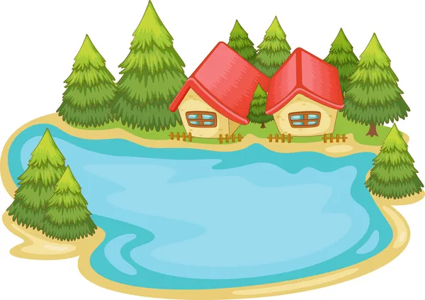 Nature cabins — Stock Vector
