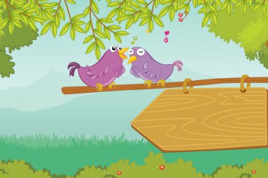 Singing birds clipart