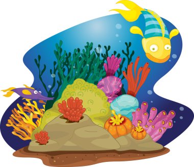 Fish and weed clipart