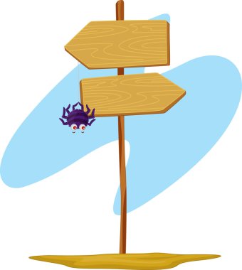 Directional spider clipart