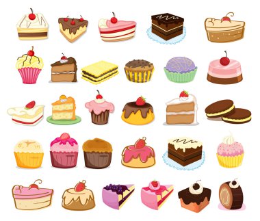 Cakes and desserts clipart