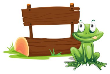 Frog sign clipart