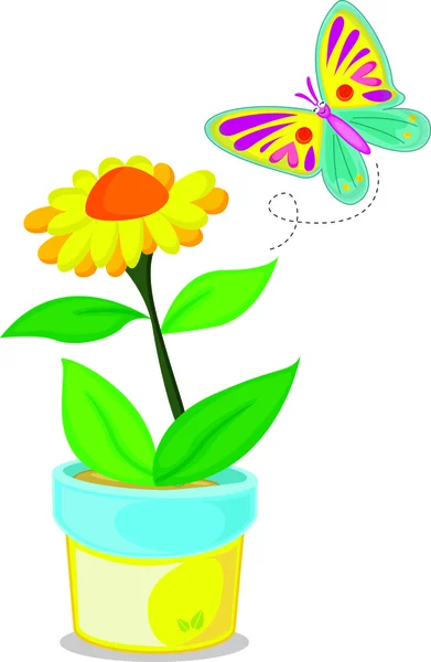 Šťastný motýl — Stockový vektor