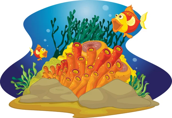Zející ryba — Stockový vektor