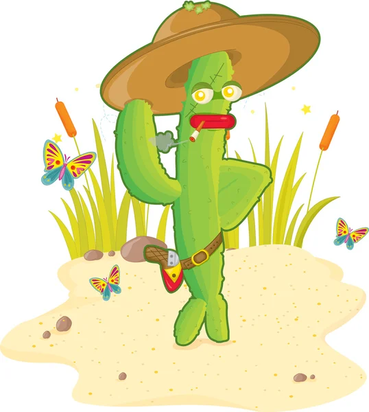 Šaríf vo kaktusů — Stockový vektor