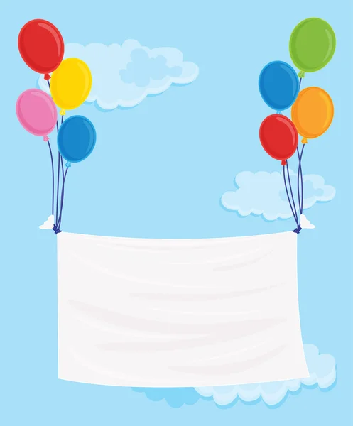 Ballons et tableau d'affichage — Image vectorielle