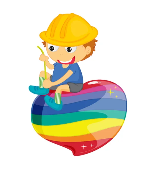 Playing Boy — Stock Vector