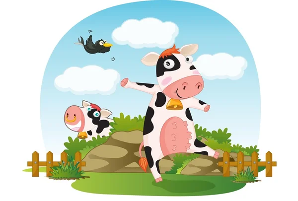 Odpočívající krávy — Stockový vektor