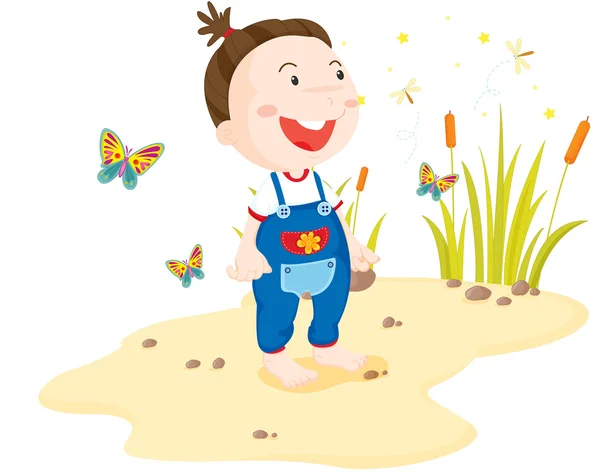 Insect toddler — Stock Vector