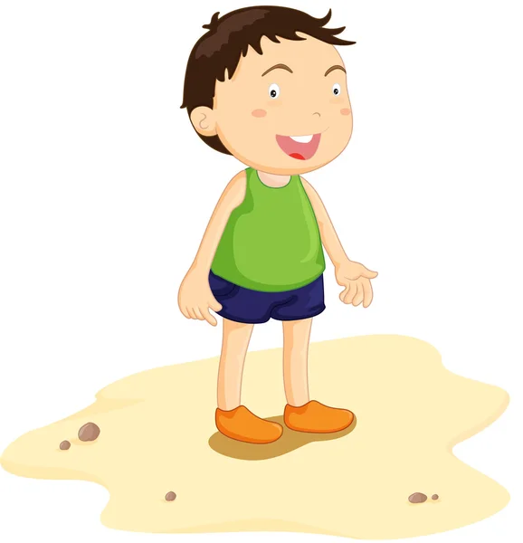 stock vector Kid on white