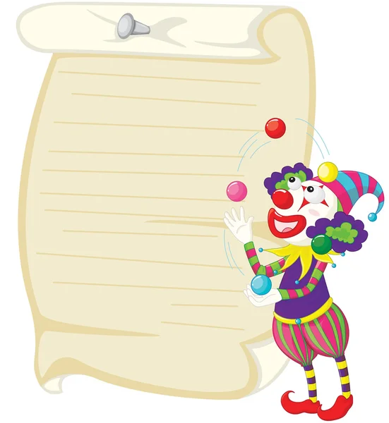Clown paper — Stock Vector