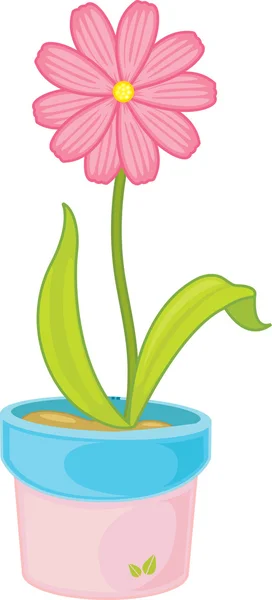 Virág cserépben — Stock Vector