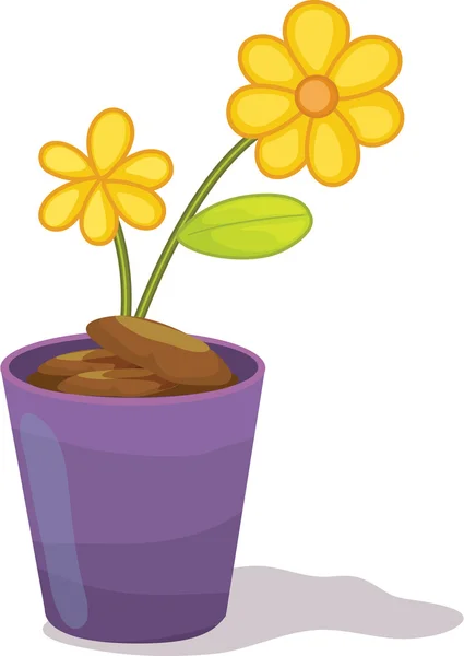Gelbe Blüten — Stockvektor