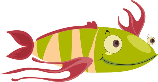 緑の魚 — ストックベクタ