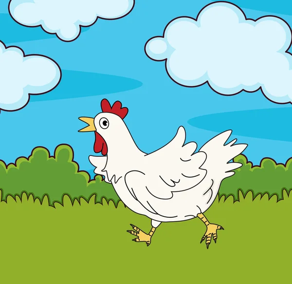 Corrida de pollo — Vector de stock