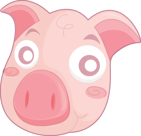 猪脸 — 图库矢量图片