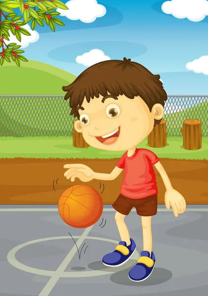 Basket pojke — Stock vektor