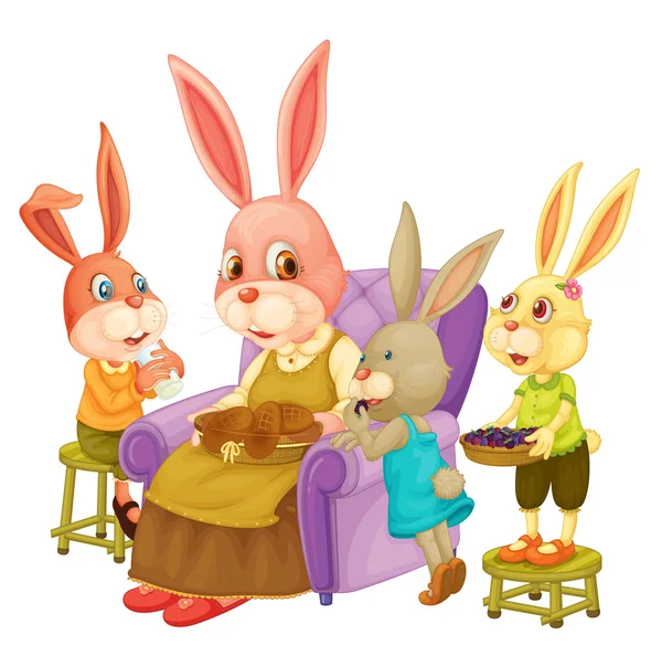 兔家族 — 图库矢量图片