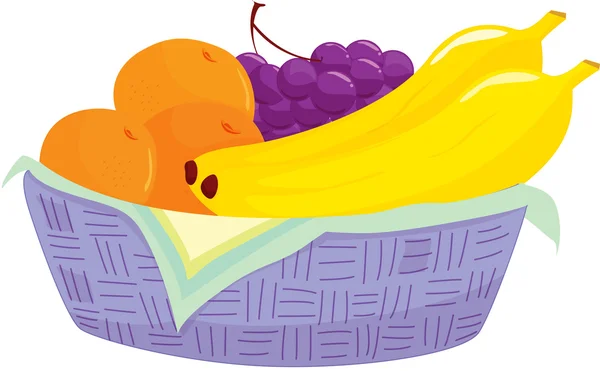Panier de fruits — Image vectorielle